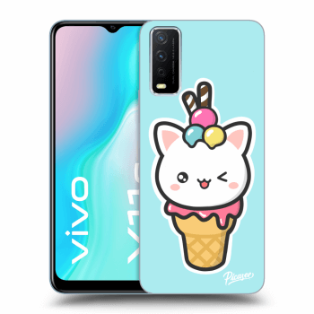 Picasee silikonowe przeźroczyste etui na Vivo Y11s - Ice Cream Cat