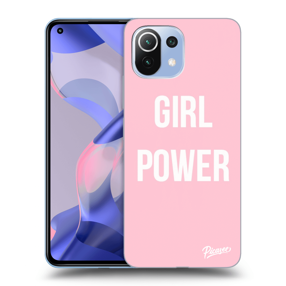 Silikonowe Czarne Etui Na Xiaomi 11 Lite 5G NE - Girl Power