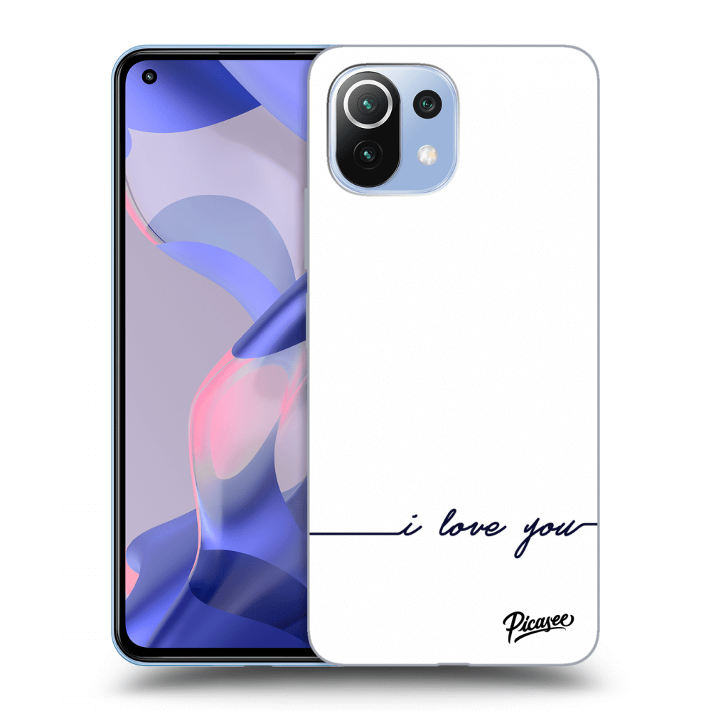 Silikonowe Przeźroczyste Etui Na Xiaomi 11 Lite 5G NE - I Love You