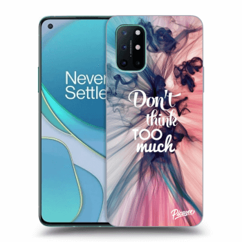 Picasee silikonowe czarne etui na OnePlus 8T - Don't think TOO much