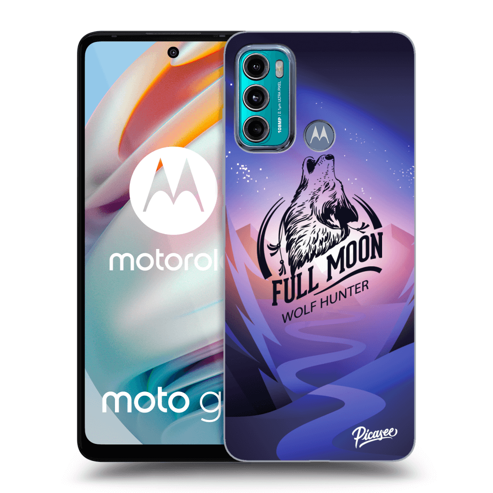 Picasee silikonowe czarne etui na Motorola Moto G60 - Wolf