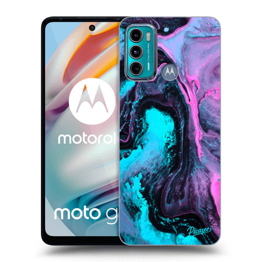 Picasee silikonowe czarne etui na Motorola Moto G60 - Lean 2