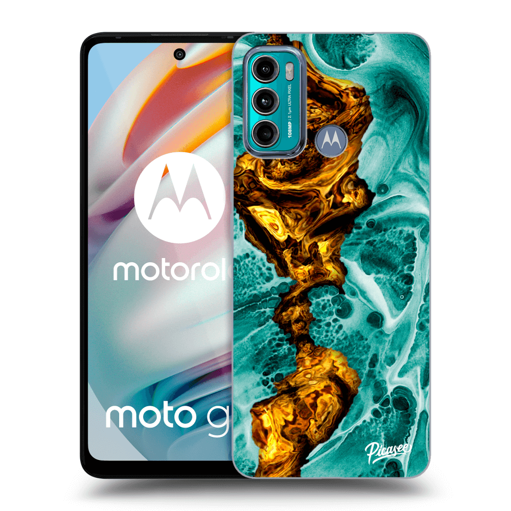 Picasee silikonowe czarne etui na Motorola Moto G60 - Goldsky