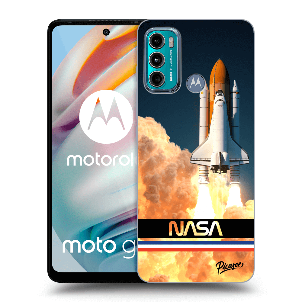Picasee silikonowe czarne etui na Motorola Moto G60 - Space Shuttle