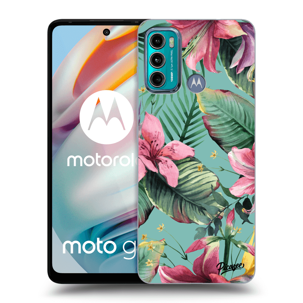 Picasee silikonowe czarne etui na Motorola Moto G60 - Hawaii