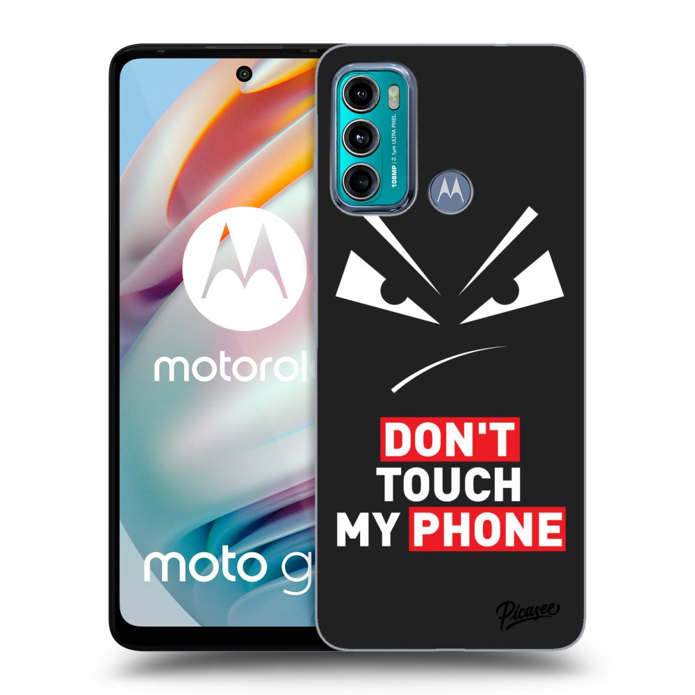 Picasee silikonowe czarne etui na Motorola Moto G60 - Evil Eye - Transparent
