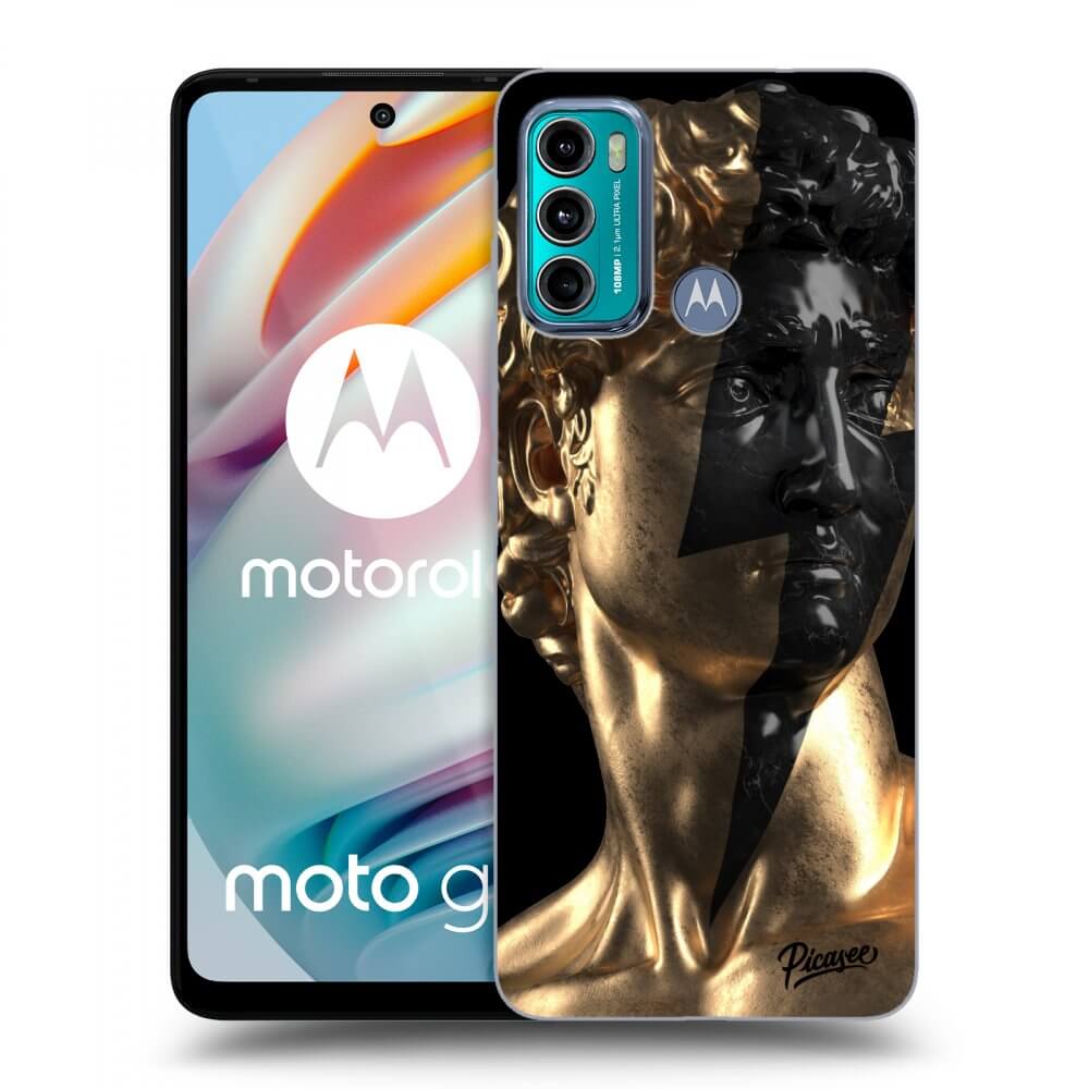 Picasee silikonowe czarne etui na Motorola Moto G60 - Wildfire - Gold