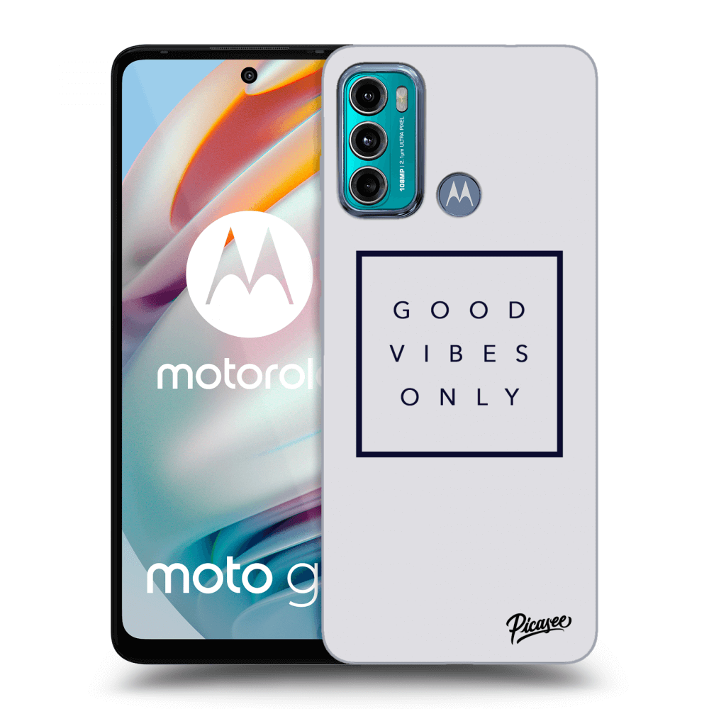 Picasee silikonowe przeźroczyste etui na Motorola Moto G60 - Good vibes only