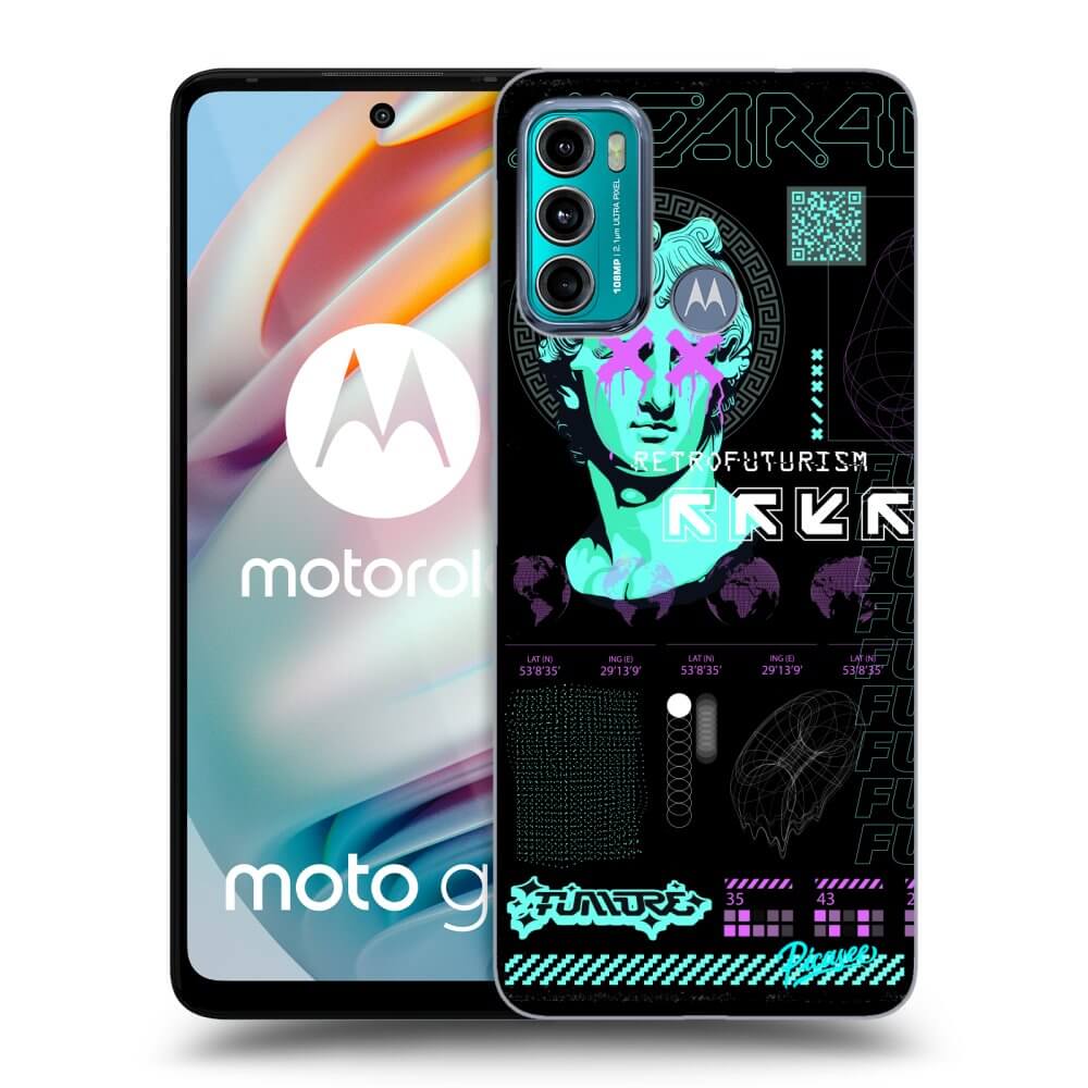 Picasee silikonowe czarne etui na Motorola Moto G60 - RETRO
