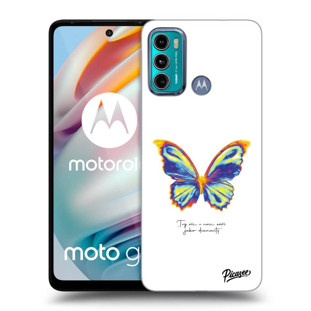 Picasee silikonowe przeźroczyste etui na Motorola Moto G60 - Diamanty White