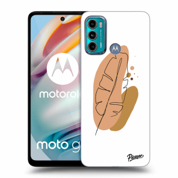 Picasee silikonowe czarne etui na Motorola Moto G60 - Feather brown