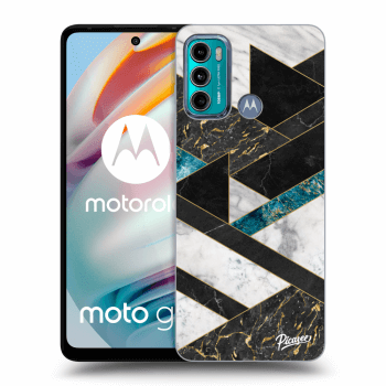 Picasee silikonowe przeźroczyste etui na Motorola Moto G60 - Dark geometry