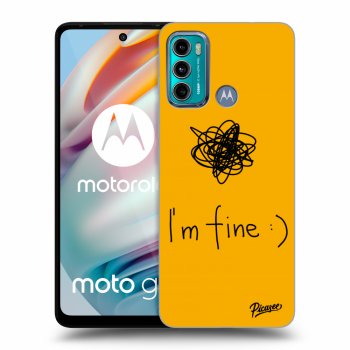 Picasee silikonowe przeźroczyste etui na Motorola Moto G60 - I am fine