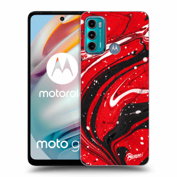 Picasee silikonowe przeźroczyste etui na Motorola Moto G60 - Red black