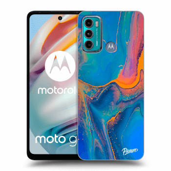 Picasee silikonowe przeźroczyste etui na Motorola Moto G60 - Rainbow
