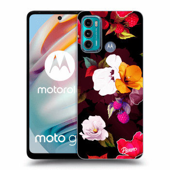 Picasee silikonowe przeźroczyste etui na Motorola Moto G60 - Flowers and Berries