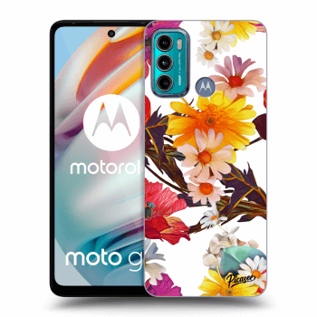 Picasee silikonowe czarne etui na Motorola Moto G60 - Meadow