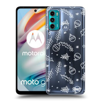 Picasee silikonowe przeźroczyste etui na Motorola Moto G60 - Mistletoe