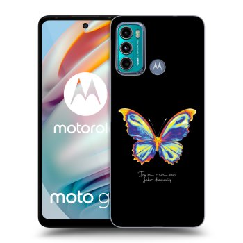Picasee silikonowe przeźroczyste etui na Motorola Moto G60 - Diamanty Black