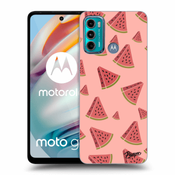 Picasee silikonowe czarne etui na Motorola Moto G60 - Watermelon