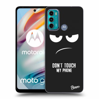 Picasee silikonowe czarne etui na Motorola Moto G60 - Don't Touch My Phone