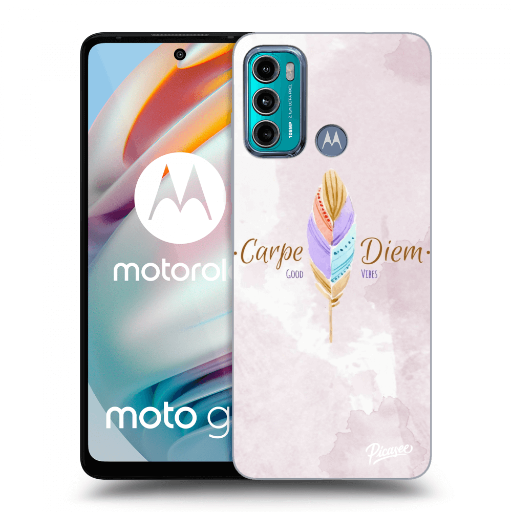 Picasee silikonowe przeźroczyste etui na Motorola Moto G60 - Carpe Diem