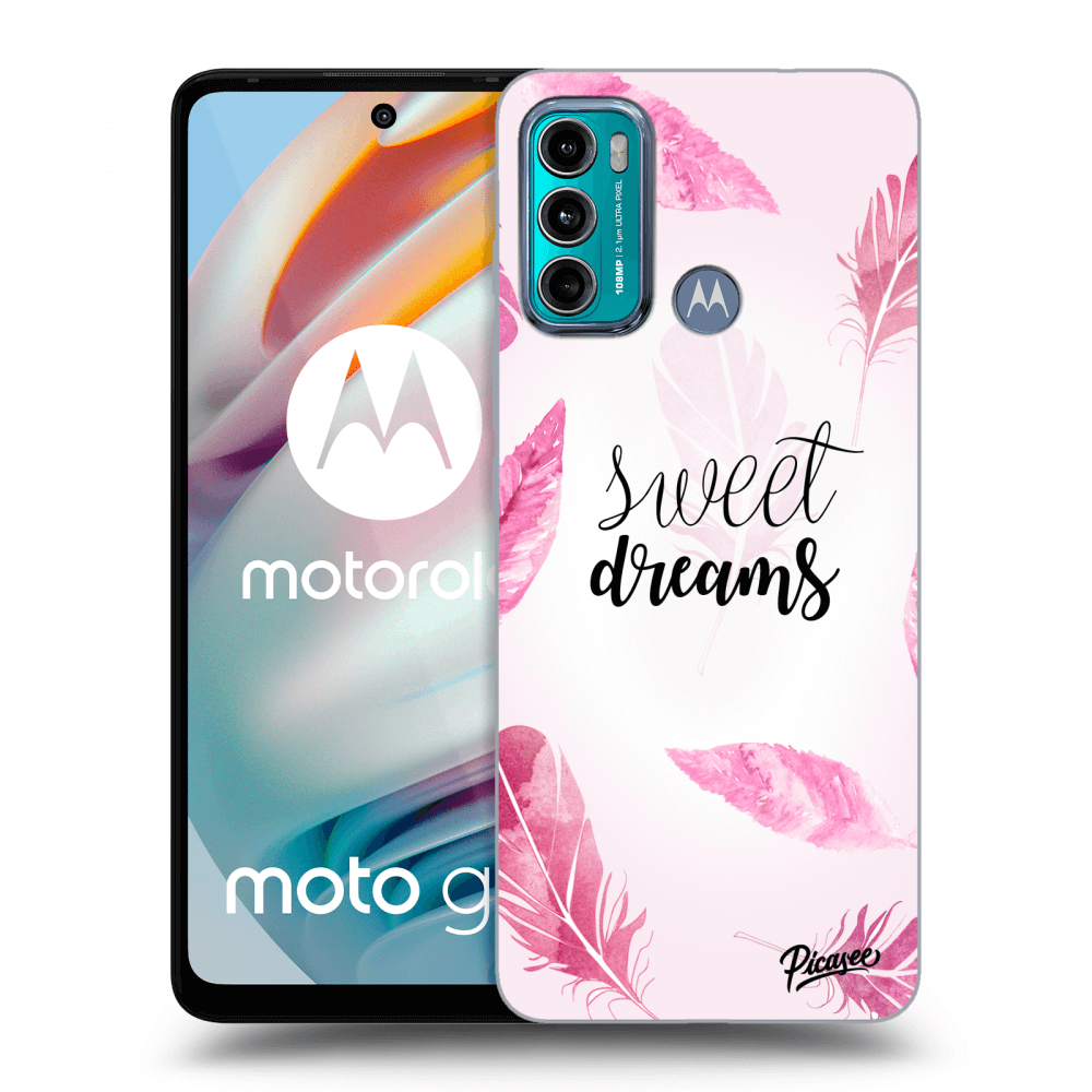 Picasee silikonowe czarne etui na Motorola Moto G60 - Sweet dreams