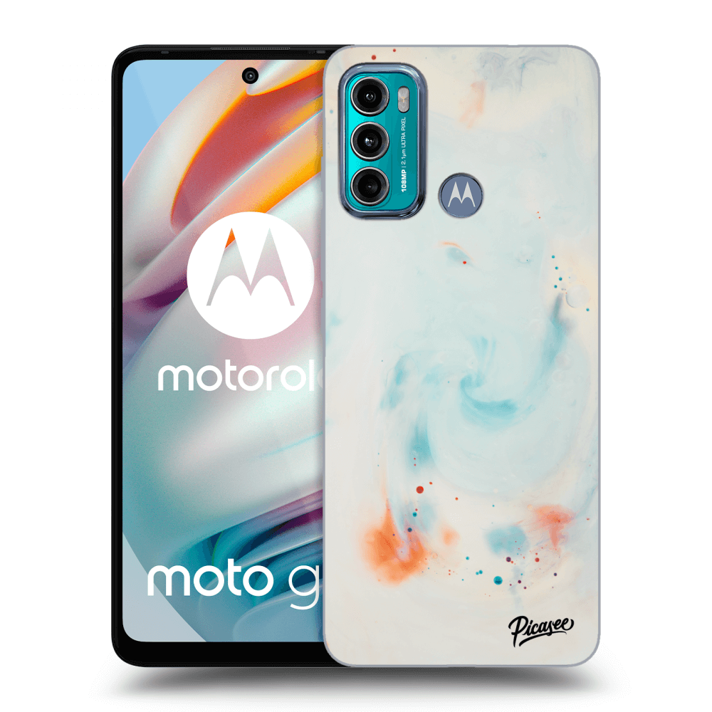 Picasee silikonowe czarne etui na Motorola Moto G60 - Splash