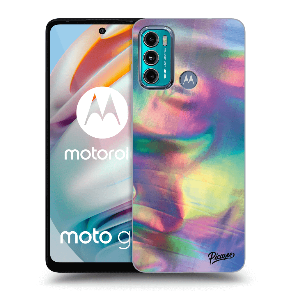 Picasee silikonowe czarne etui na Motorola Moto G60 - Holo