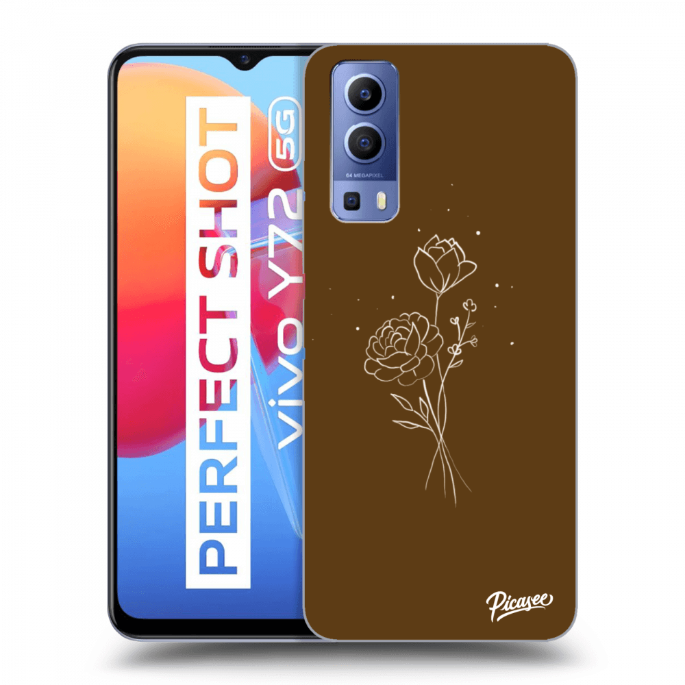 Picasee ULTIMATE CASE pro Vivo Y72 5G - Brown flowers