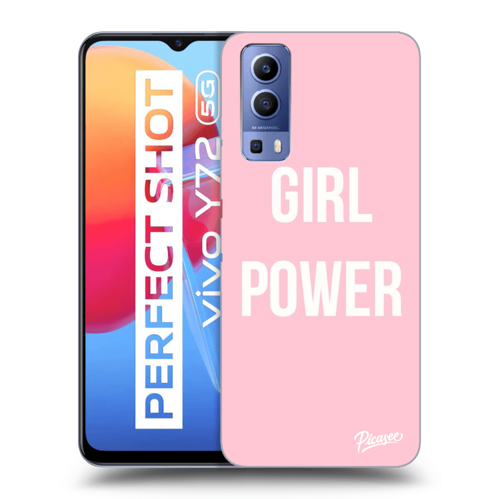 Picasee silikonowe przeźroczyste etui na Vivo Y72 5G - Girl power