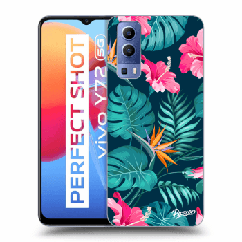 Etui na Vivo Y72 5G - Pink Monstera