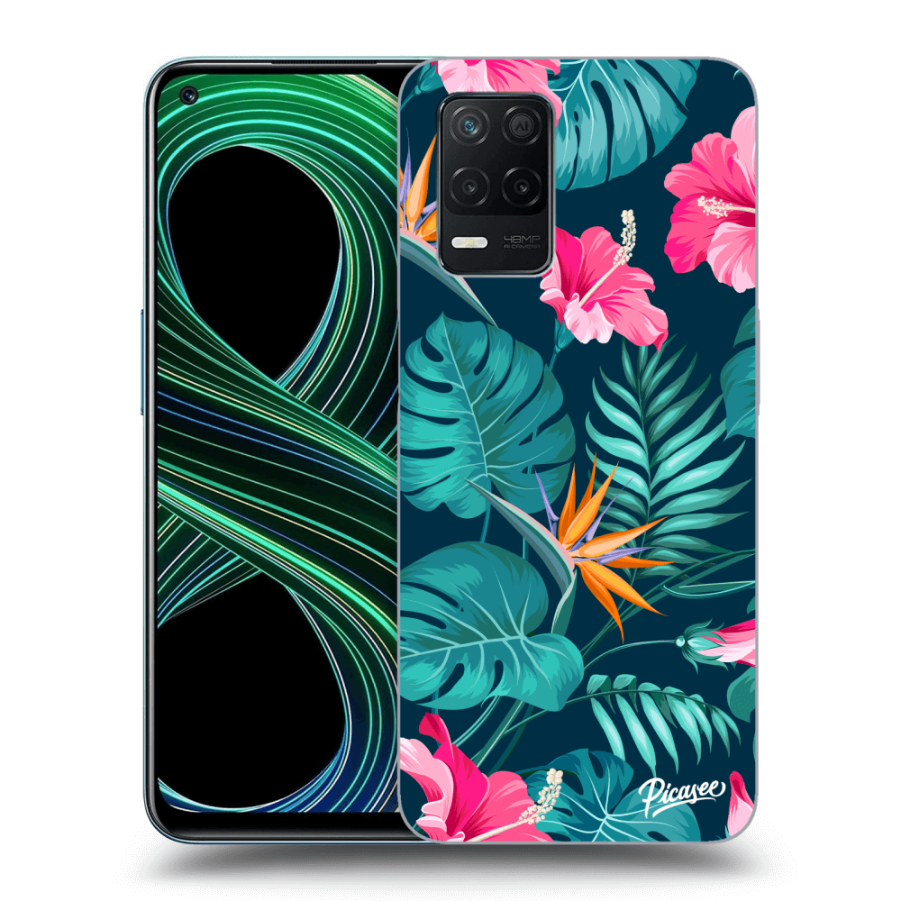 Picasee ULTIMATE CASE pro Realme 8 5G - Pink Monstera