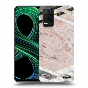 Etui na Realme 8 5G - Pink geometry