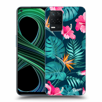 Etui na Realme 8 5G - Pink Monstera