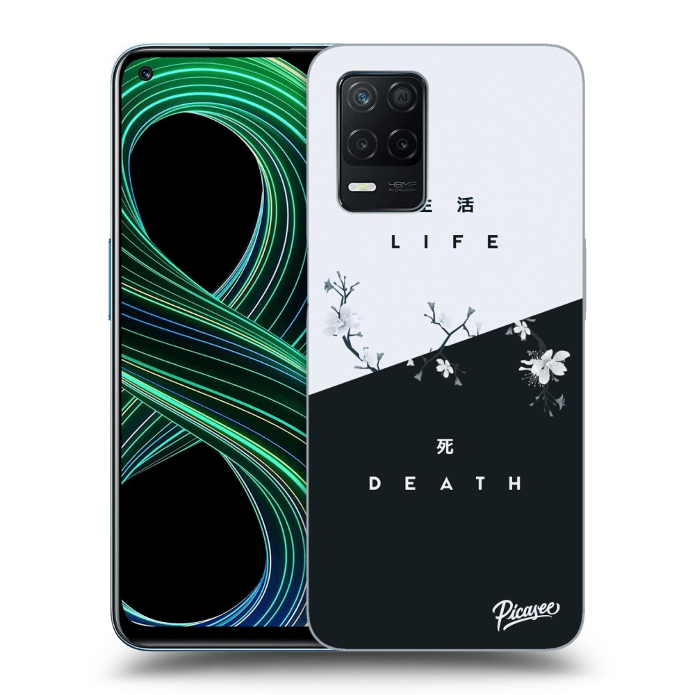Picasee silikonowe czarne etui na Realme 8 5G - Life - Death