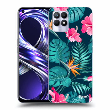 Etui na Realme 8i - Pink Monstera