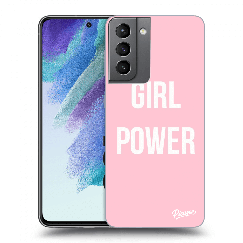 Picasee silikonowe przeźroczyste etui na Samsung Galaxy S21 FE 5G - Girl power