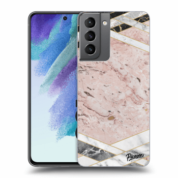 Etui na Samsung Galaxy S21 FE 5G - Pink geometry