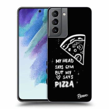 Picasee silikonowe przeźroczyste etui na Samsung Galaxy S21 FE 5G - Pizza