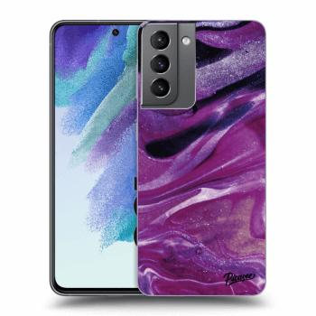 Etui na Samsung Galaxy S21 FE 5G - Purple glitter
