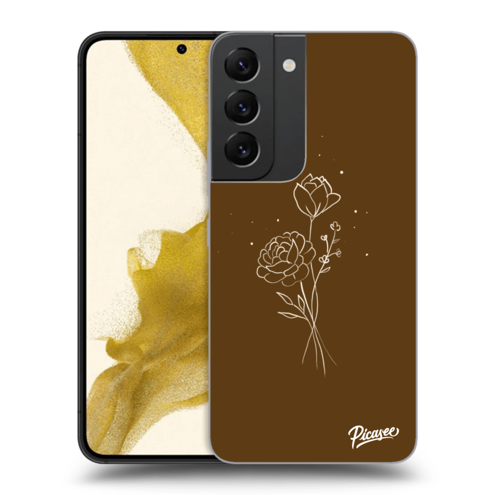 Picasee ULTIMATE CASE pro Samsung Galaxy S22 5G - Brown flowers
