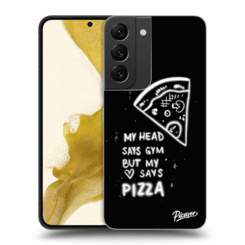 Picasee silikonowe czarne etui na Samsung Galaxy S22 5G - Pizza