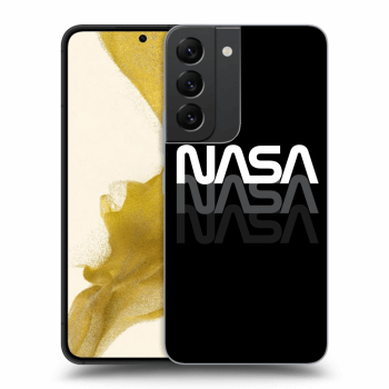 Picasee silikonowe czarne etui na Samsung Galaxy S22 5G - NASA Triple