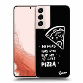Picasee silikonowe czarne etui na Samsung Galaxy S22+ 5G - Pizza
