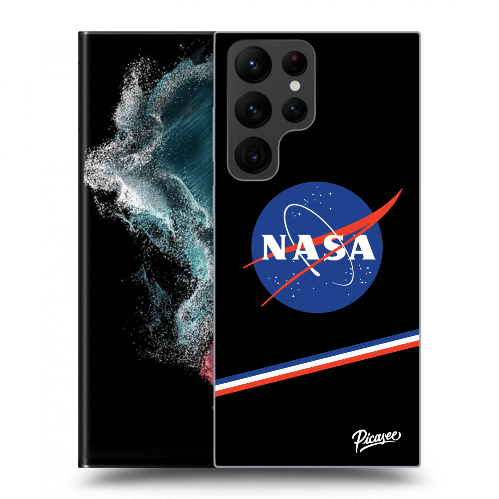 Picasee silikonowe czarne etui na Samsung Galaxy S22 Ultra 5G - NASA Original