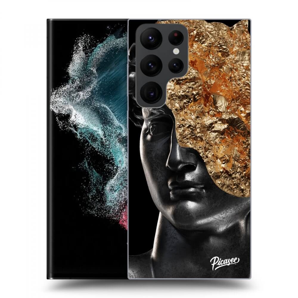 Picasee silikonowe czarne etui na Samsung Galaxy S22 Ultra 5G - Holigger
