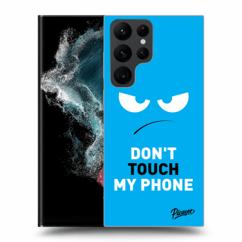 Etui na Samsung Galaxy S22 Ultra 5G - Angry Eyes - Blue