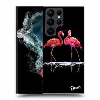 Picasee ULTIMATE CASE PowerShare pro Samsung Galaxy S22 Ultra 5G - Flamingos couple