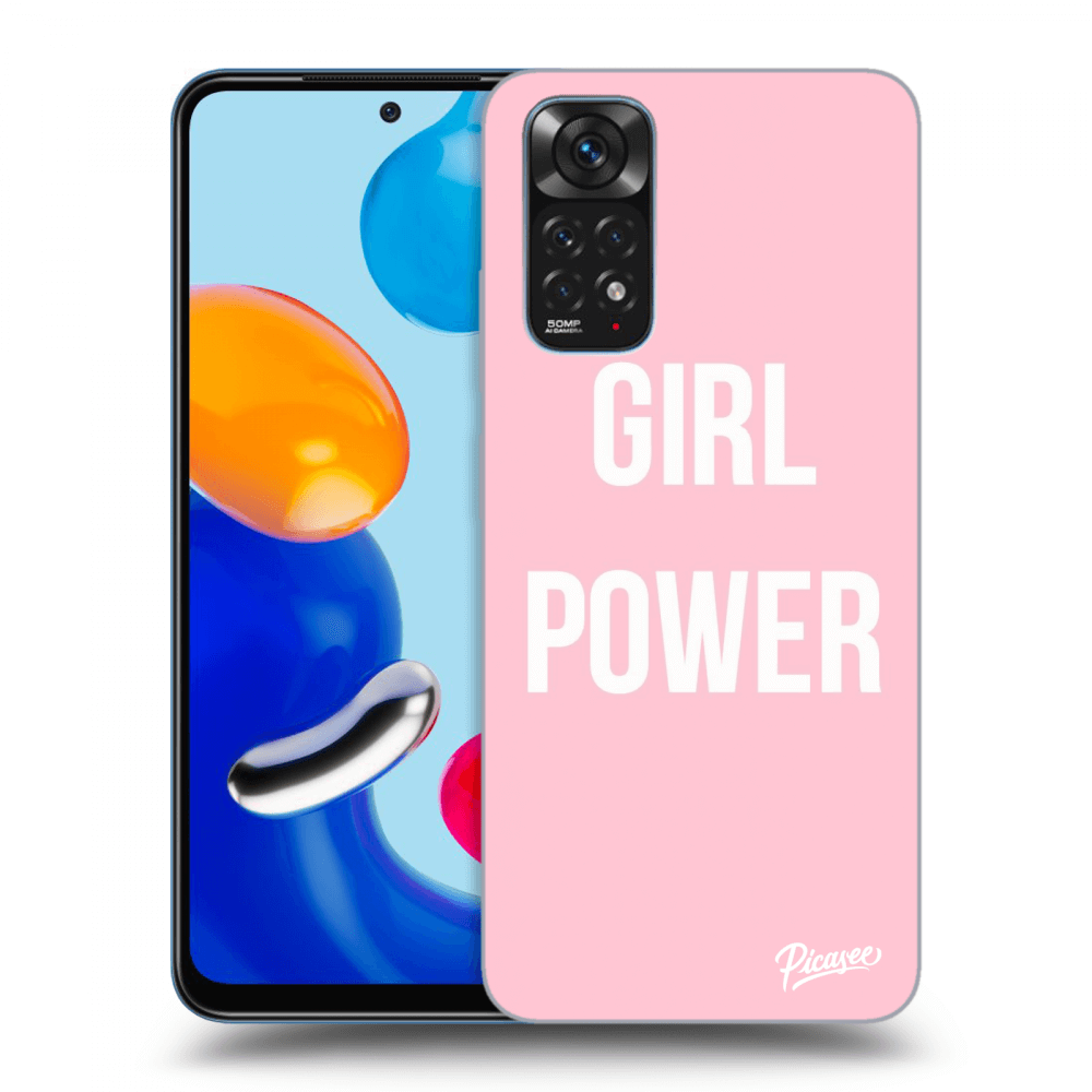 Picasee silikonowe czarne etui na Xiaomi Redmi Note 11 - Girl power